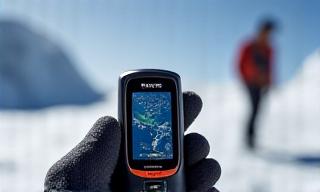 Compact GPS for glacier trekking and ice navigation Nepal