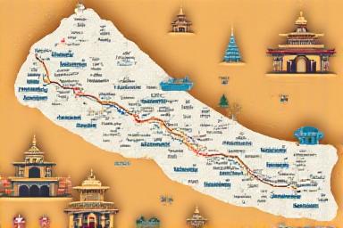 Cultural heritage trail map Nepal for explorers